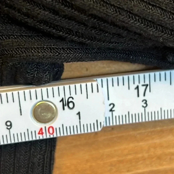 Womens Nation black MD long sleeve high collar ruffled hem tencel  polyester Y2K - Picture 5 of 8